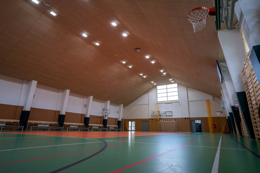 Zdjęcie z widokiem hali sportowej w Gwoźnicy Górnej