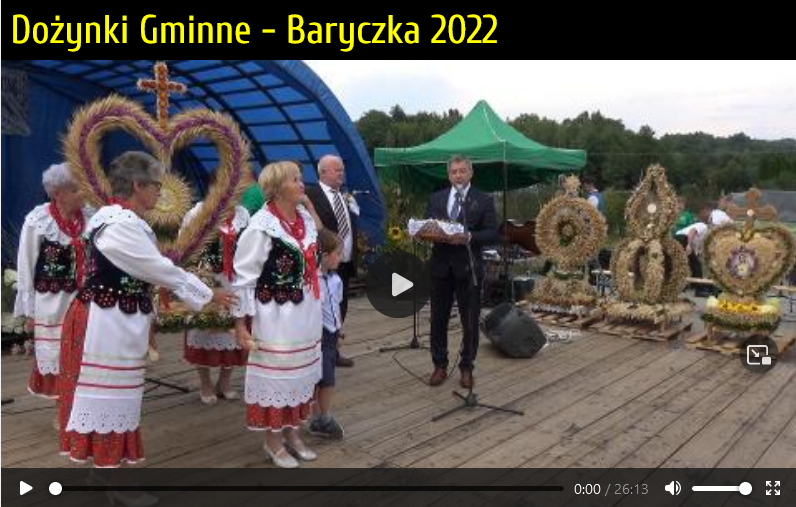 Link do relacji filmowej Dożynek Gminnych w Baryczce 2022